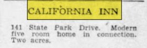 California Inn - May 25 1945 Article